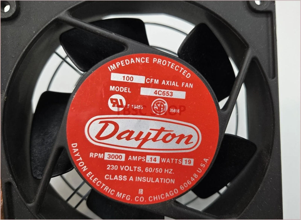 Dayton 4C653A Axial Fan 100CFM 230VAC 0.12A 3000 RPM for