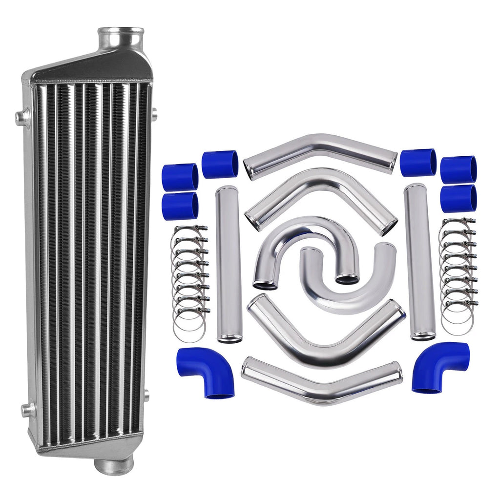 Universal Intercooler 27" x 7" x 2.5" + 2.5" Aluminum Turbo Pipe Kit