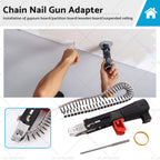 Screw Chain Nail Gun Adaptor for Drill (Plaster Board, Drywall)