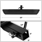 2" Receiver Rear Bumper Trailer Hitch Step Bar for Universal Fit (26"x5.5")