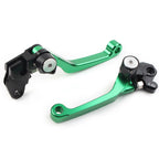 Pair Green Pivot Brake Clutch Levers for Suzuki RM85 RM125 RM250 (2001–2023)