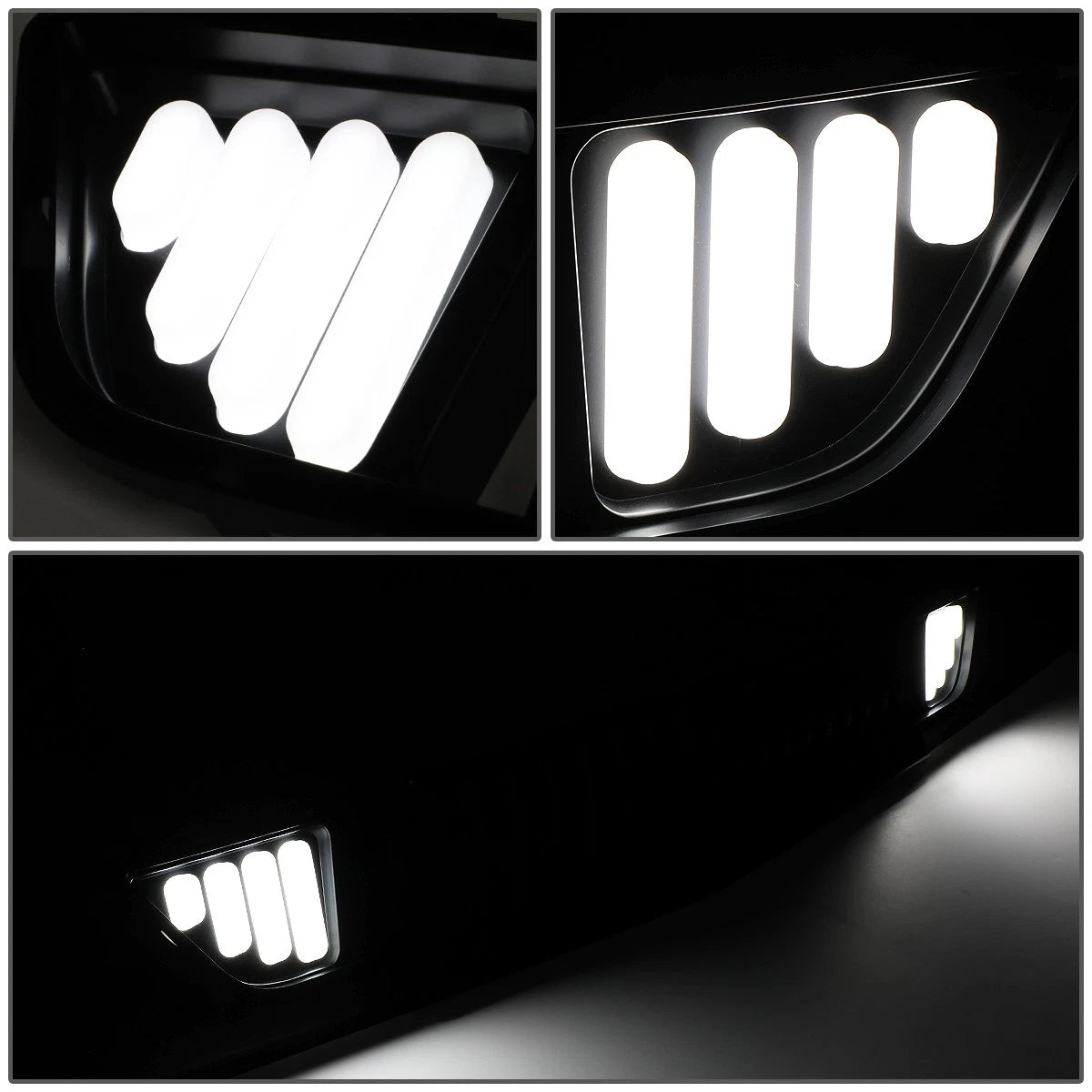 Vertical Look LED DRL Front Lower Bumper Grille for Ford Mustang (2015–2017)