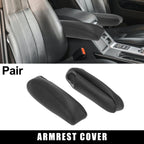 Pair Front Seat Armrest Covers for Chevy Tahoe (2000–2006) Microfiber Leather Black