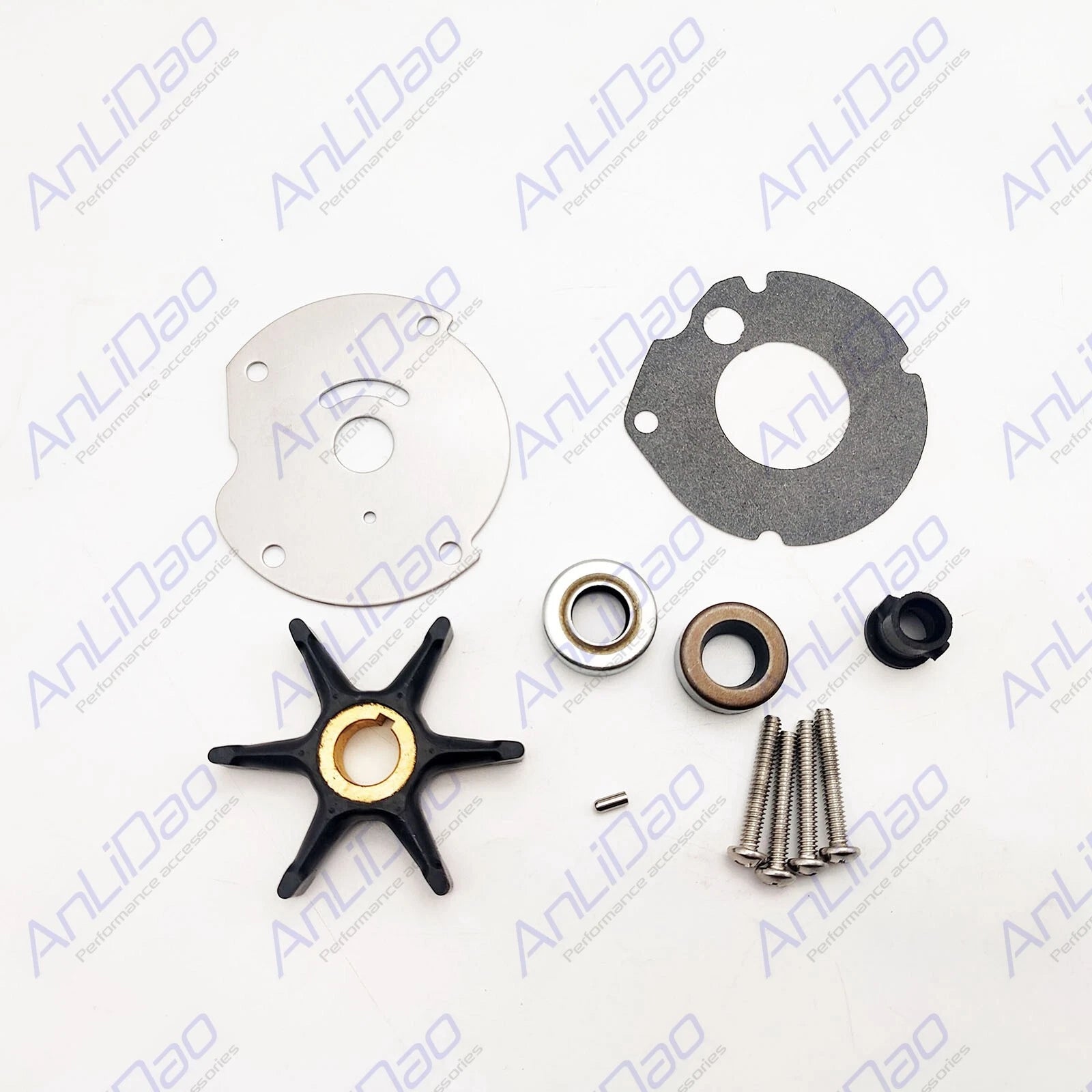 Water Pump Impeller Rebuild Kit for Evinrude Johnson 9.5HP 10HP (382296)