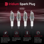 Set of 4 Iridium Spark Plugs 7558 for BMW 850CSi (1994–1995)