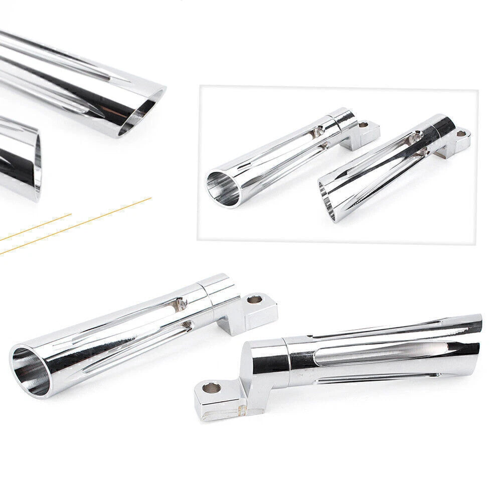 2X Racing Foot Pegs for Harley FXSB/SE FXS FXCW/C XL 1200N/1200T (2010–2017) Chrome