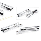 2X Racing Foot Pegs for Harley FXSB/SE FXS FXCW/C XL 1200N/1200T (2010–2017) Chrome