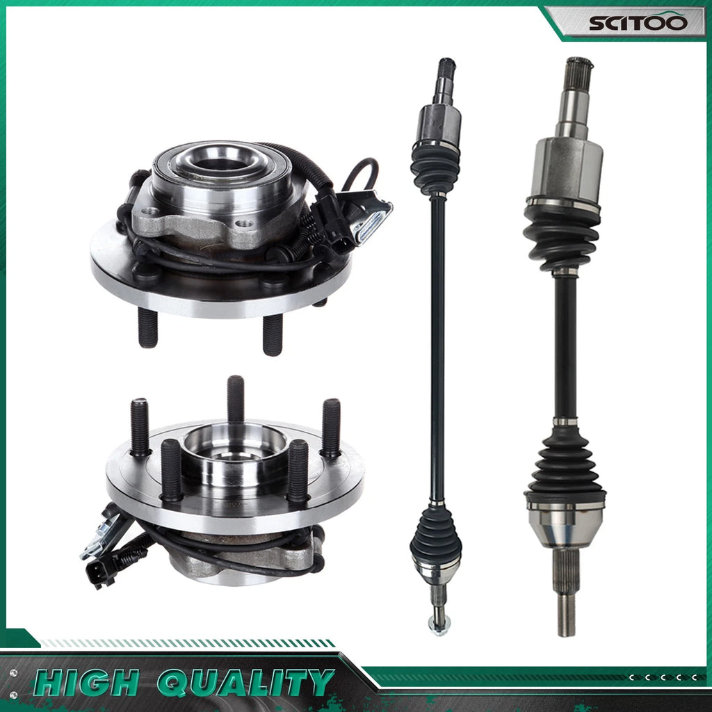 Front CV Axle Shaft + Wheel Hub Bearing for Dodge Grand Caravan (2008–2010)