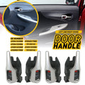 Set of 4 Black Silver Interior Door Handles for Toyota Matrix Corolla (2003–2013)