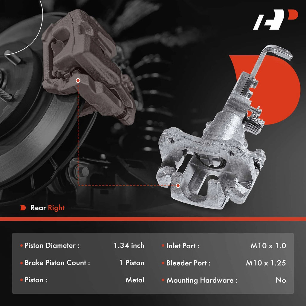 Rear Right Disc Brake Caliper with Bracket for Honda Accord (1991–1997)