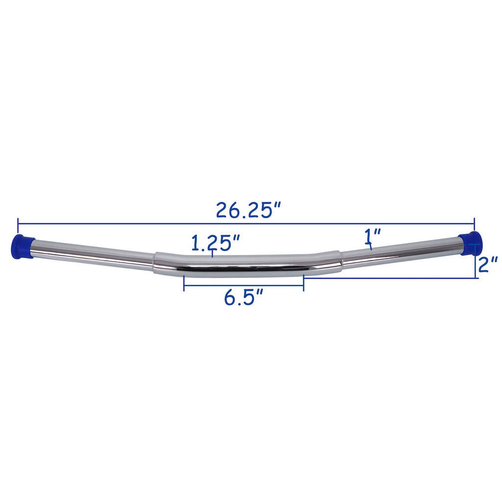 Chrome 2" Rise Handlebar Drag Bar w/ Riser for Harley Sportster Dyna (1996–2017)
