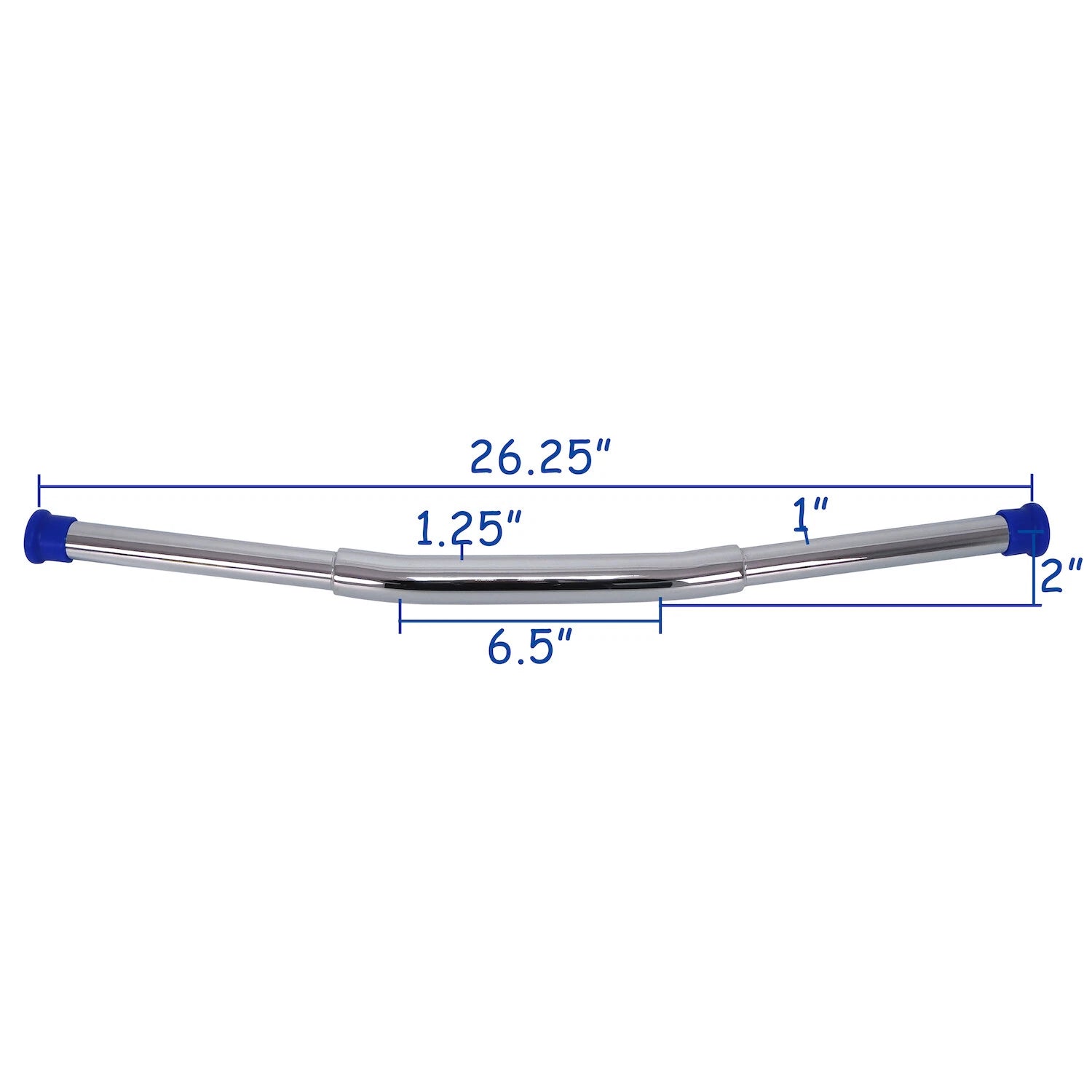 Chrome 2" Rise Handlebar Drag Bar w/ Riser for Harley Sportster Dyna (1996–2017)