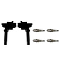 Ignition Coil & NGK V-Power Spark Plug Set for Mazda Protege (1999–2003)