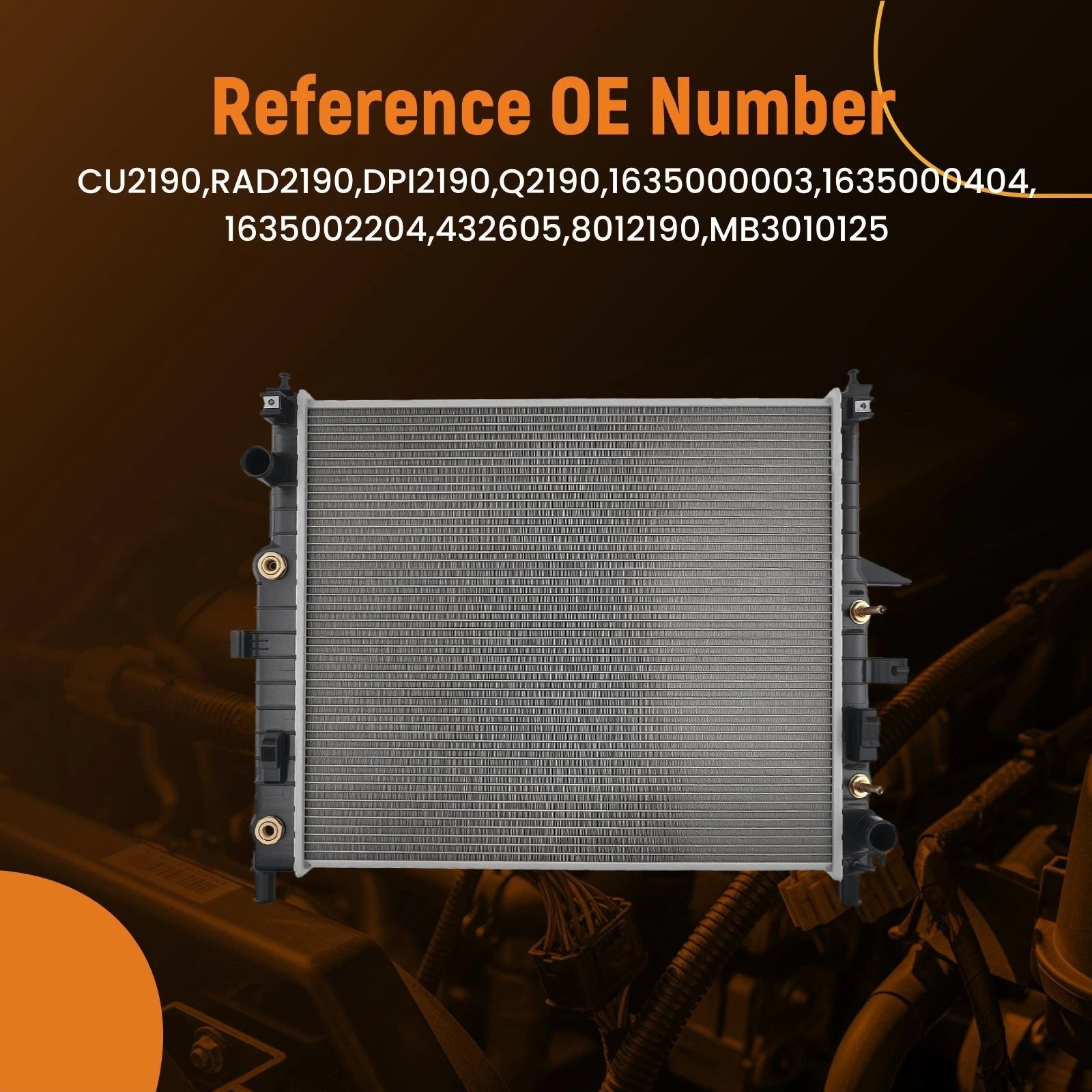 Aluminum Radiator for Mercedes-Benz ML430 ML500 (1999–2005) RAD2190