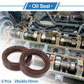 2X Oil Seal Rotary Shaft Seal FKM Rubber 28x40x10mm for Various Models