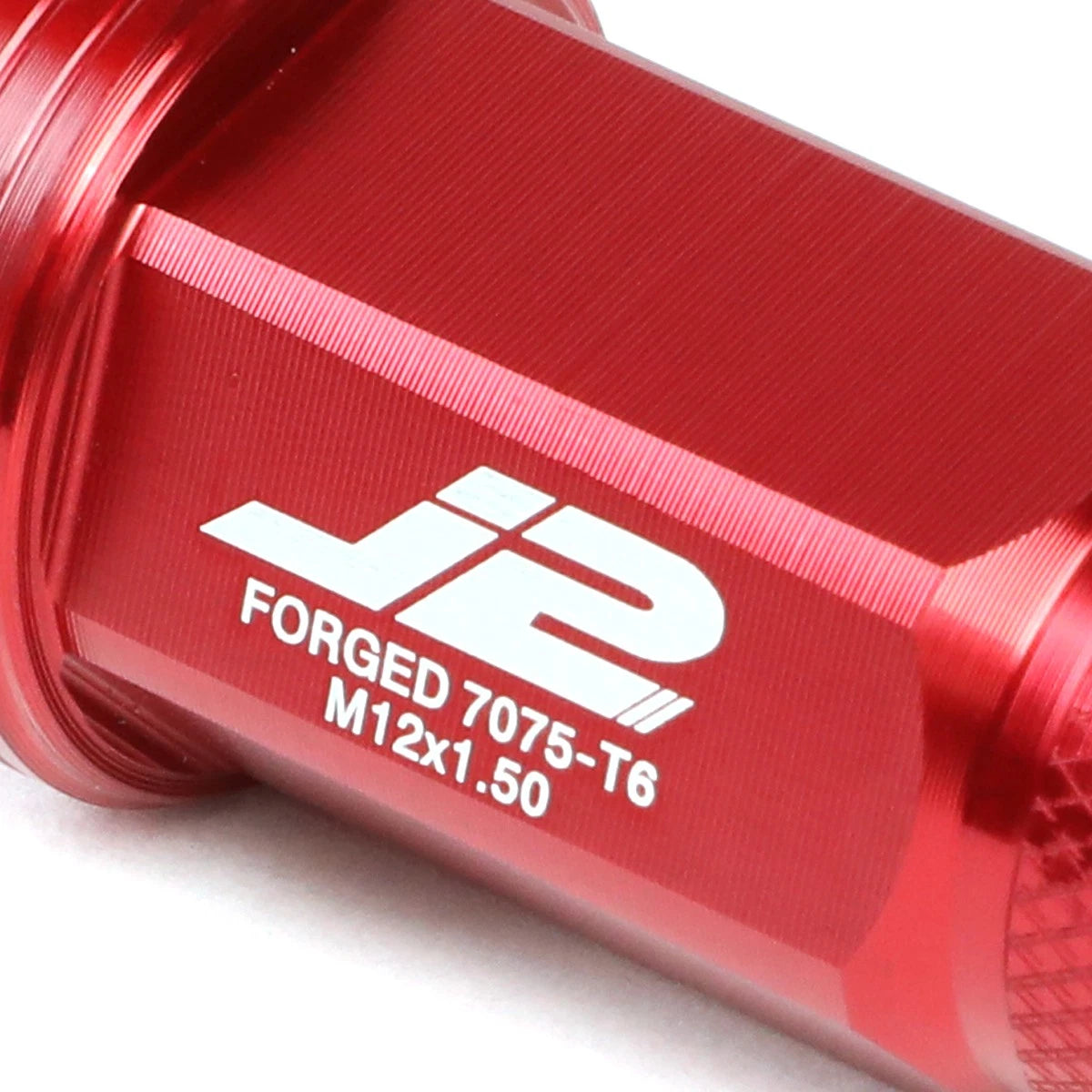 Set of 20 J2 7075 Forged Aluminum M12X1.5 Spiky Cap Lug Nuts w/Adapter Red
