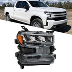 LED Headlight for Silverado 1500 (2019–2020) Black Right Side