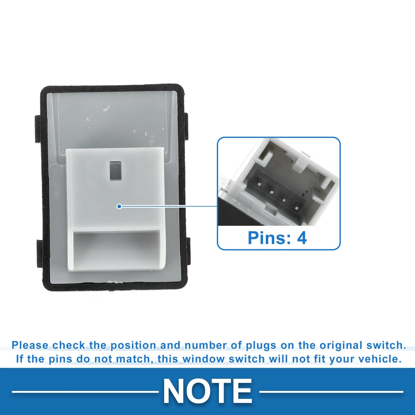 Passenger Side Power Window Switch for Audi A4 A5 S5 (2008–2016) No. 8K0959855