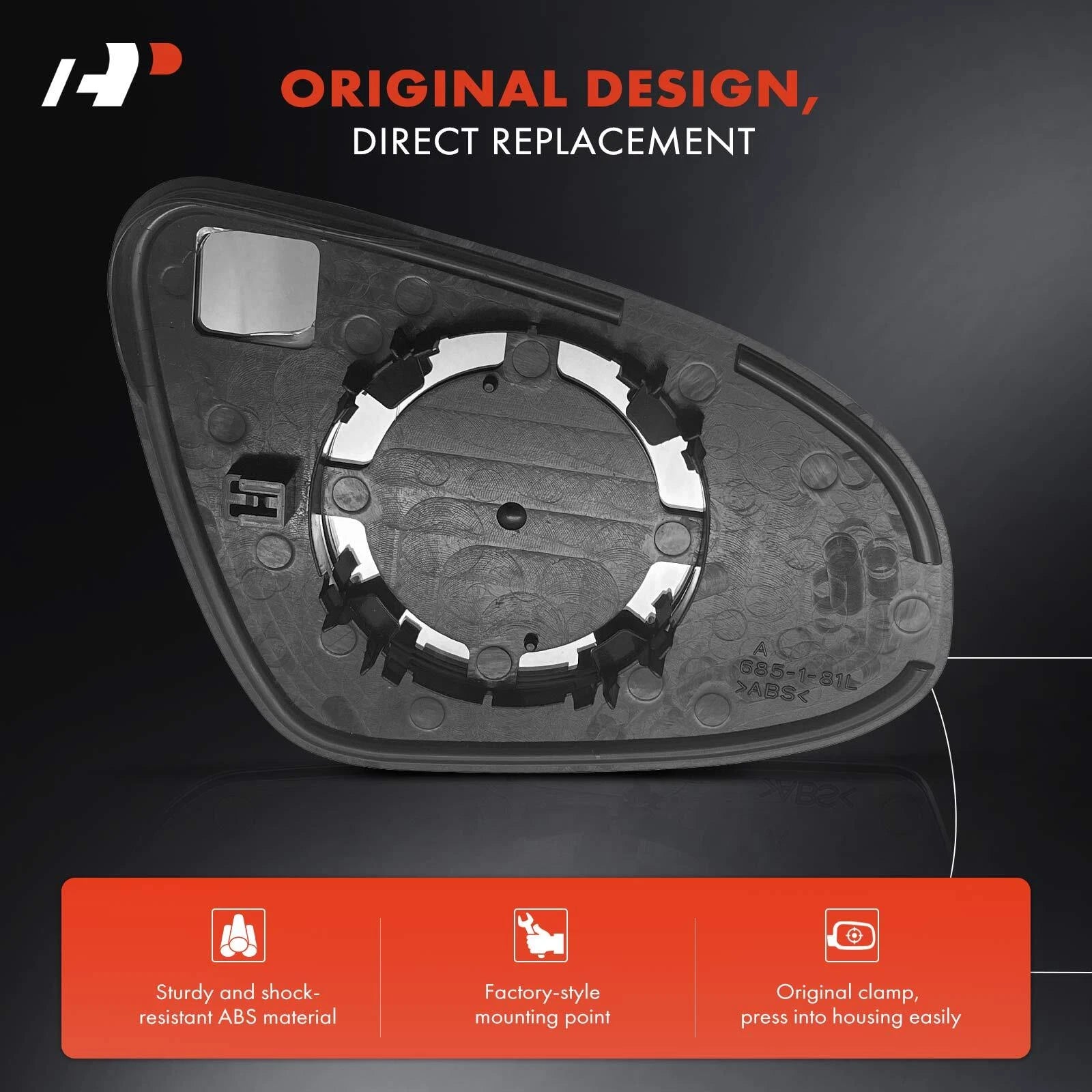 Manual Mirror Glass for Toyota Corolla (2014–2019 Hatchback/Sedan)