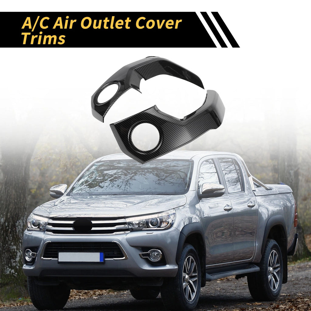 Set of 2 Carbon Fiber A/C Air Outlet Cover Trims for Toyota Tundra (2014–2021)