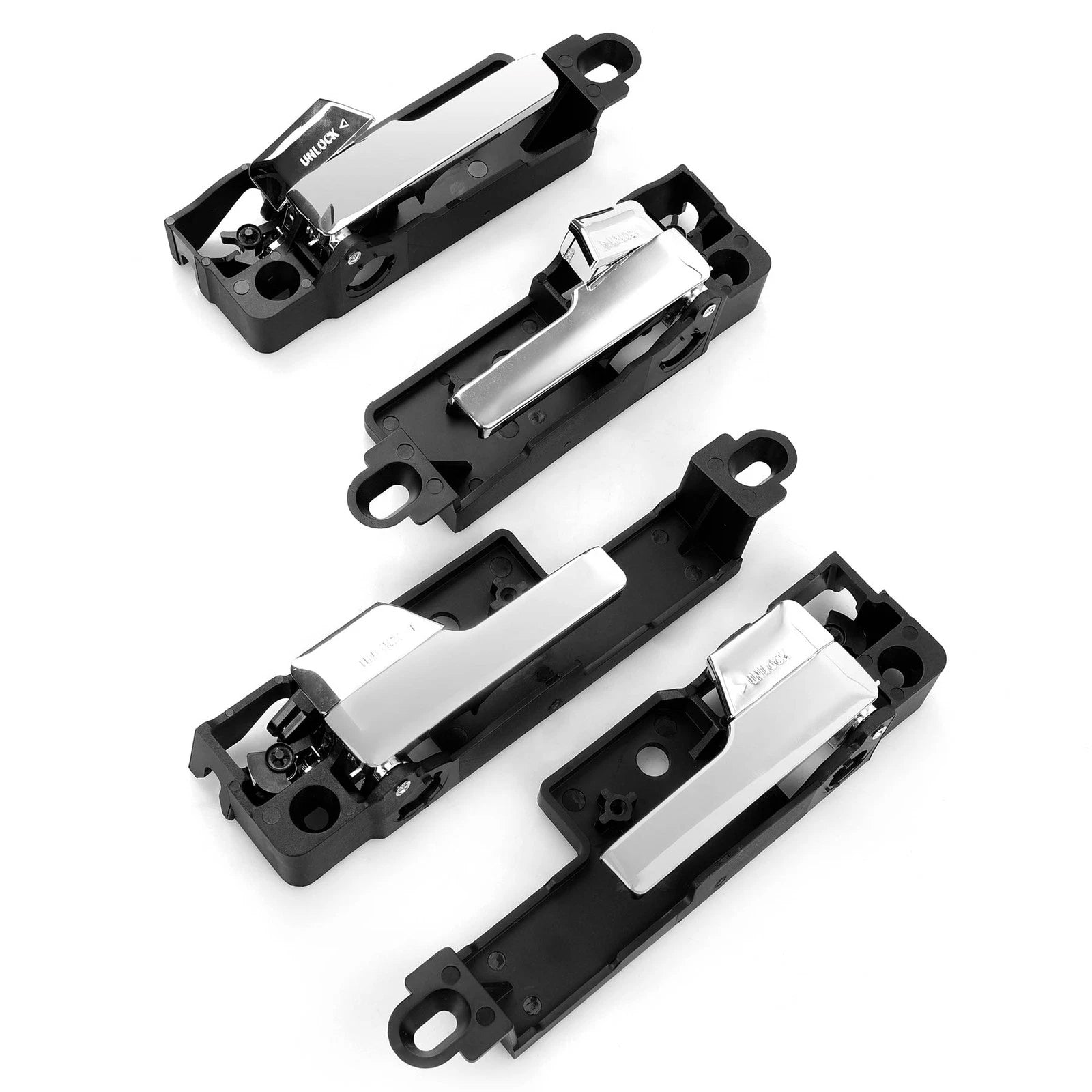 4Pcs Metal Interior Door Handle Set for Ford Fusion (2006–2012)