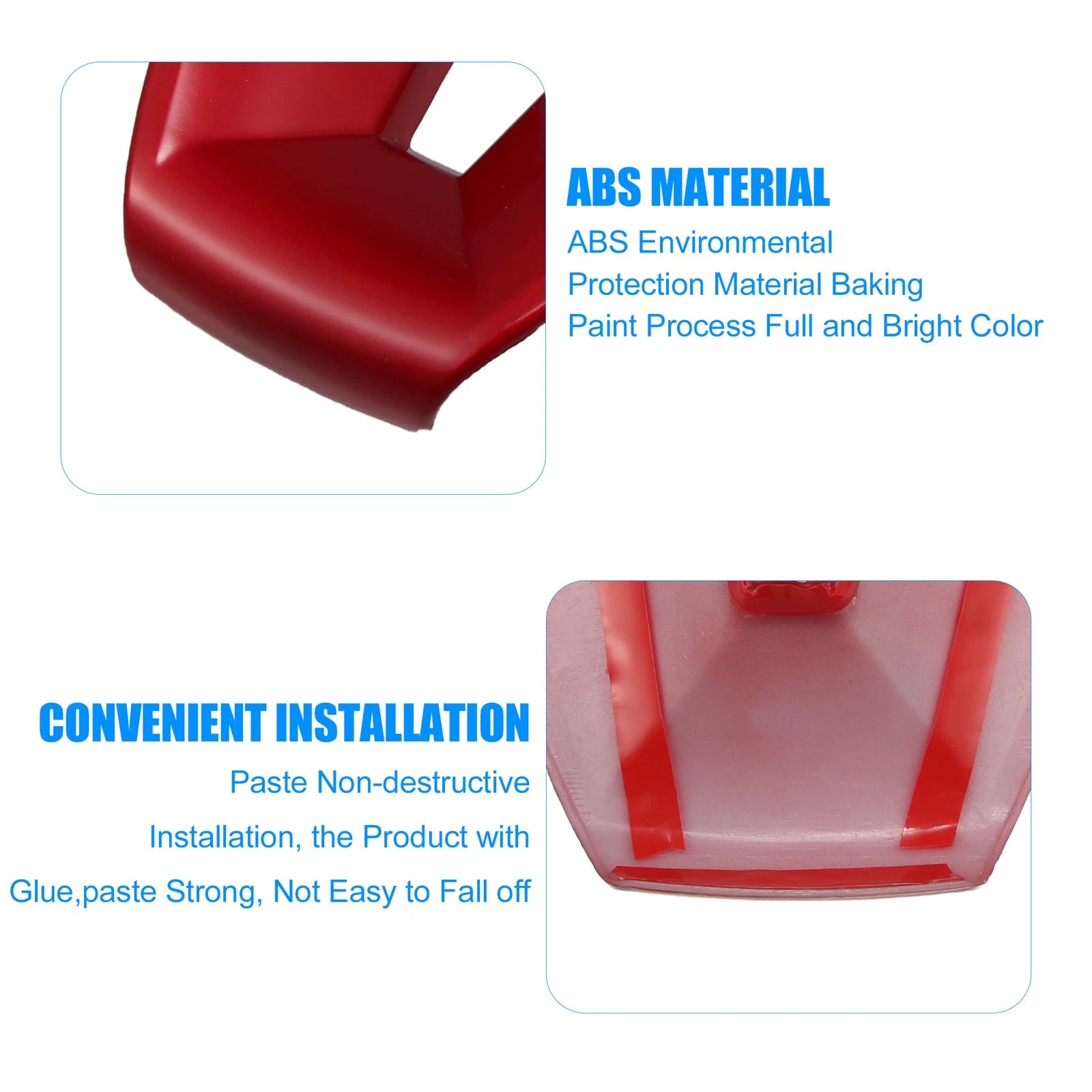 Red ABS Plastic Steering Wheel Cover Trim for Chevrolet Cruze (2010–2015)