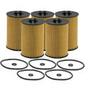 Set of 5 Engine Oil Filters for Audi Volkswagen 2.0L Turbo Diesel