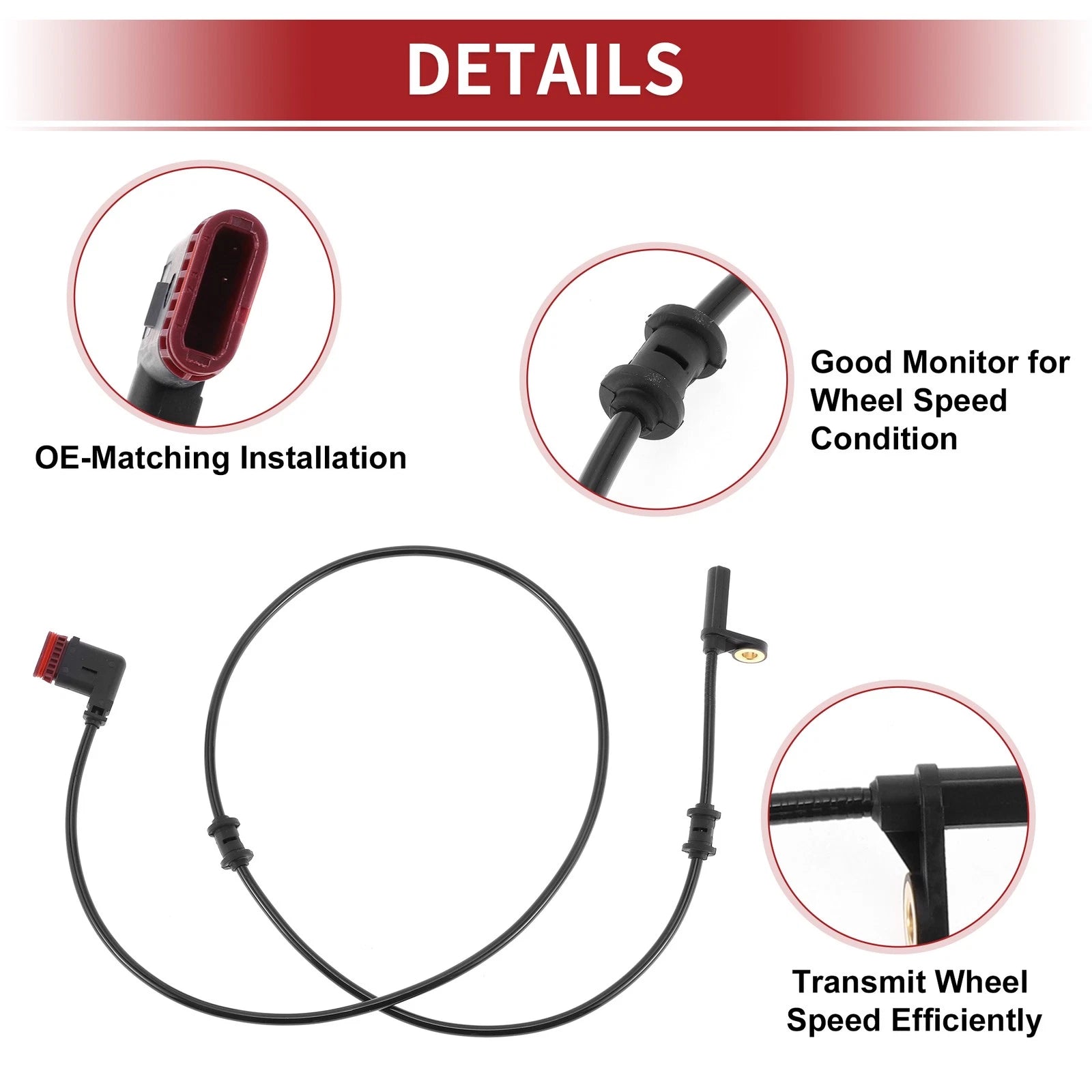 ABS Wheel Speed Sensor No. 1725400717 for Mercedes-Benz SLC43 (2017–2020)