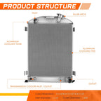 3-Row Aluminum Cooling Radiator for Ford Low Boy Chevy/GMC
