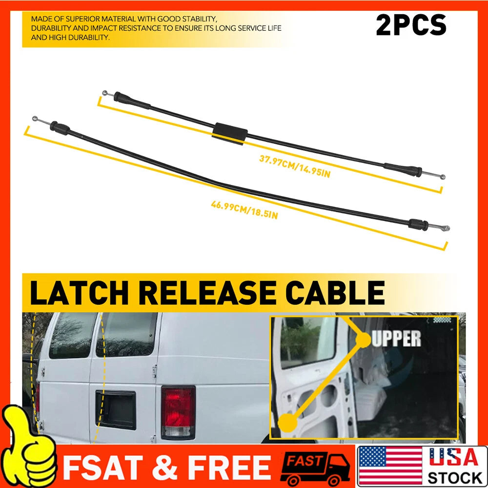 Side Cargo Door Latch Release Cable for Ford E150 E250 E350