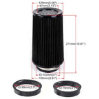 3" Performance Cold Air Intake with Black Air Filter for