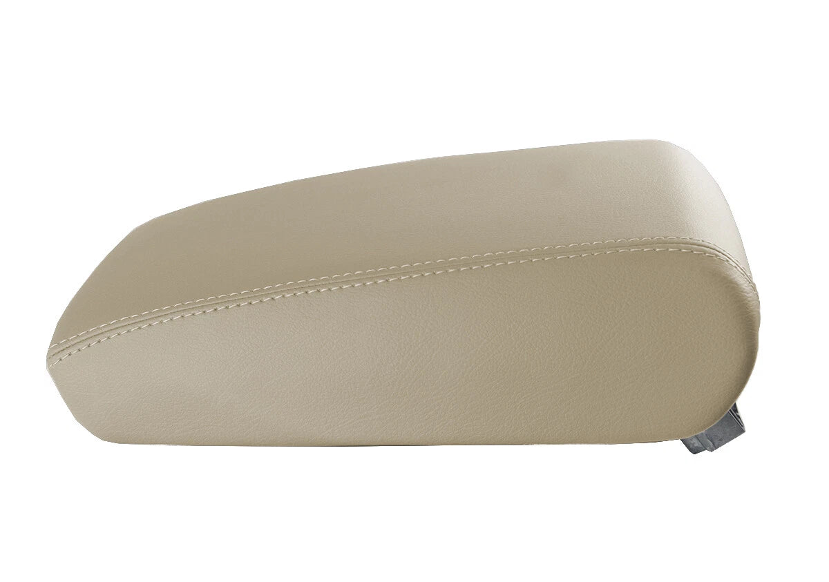 Leather Console Lid Pull Over Armrest Cover for Audi A6 (2012–2018) Beige