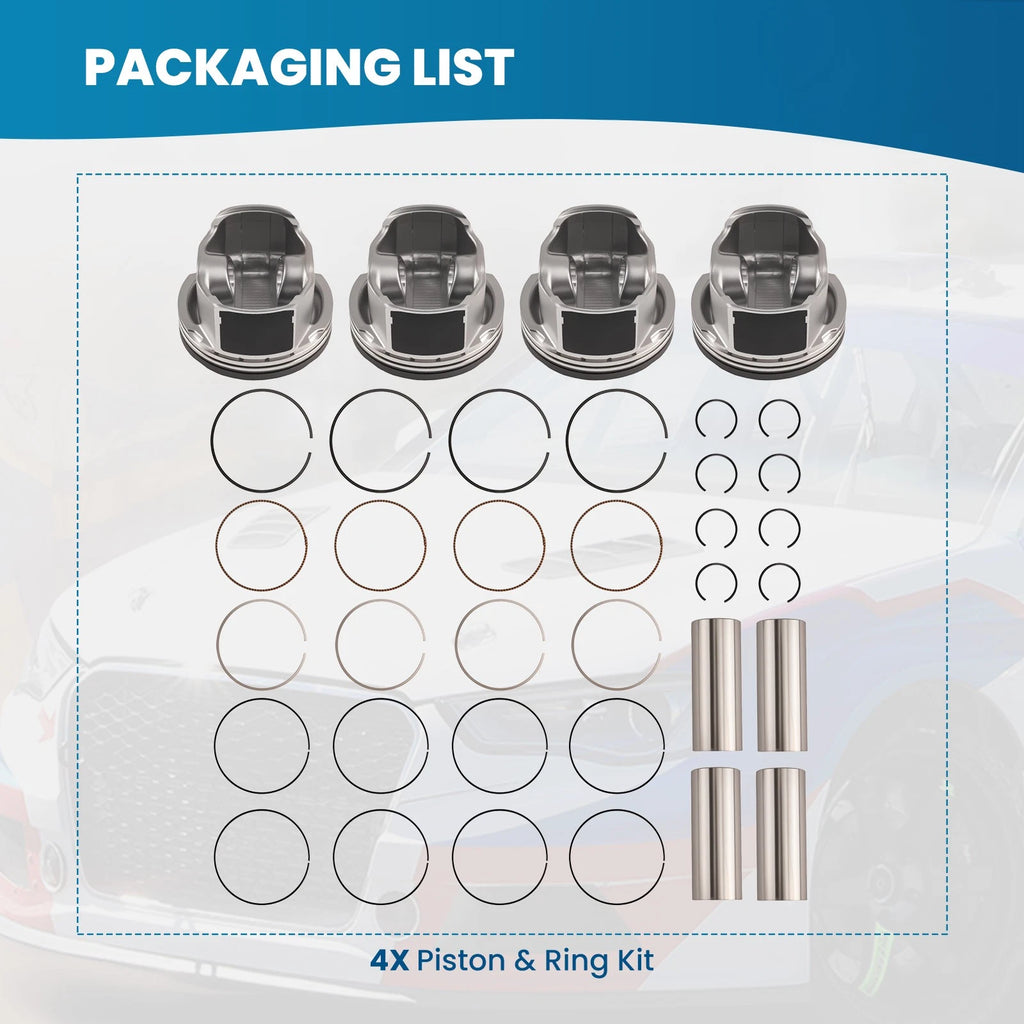 Pistons and Rings Set for Toyota Camry RAV4 Scion tC Lexus 2.4L (2007–2013)