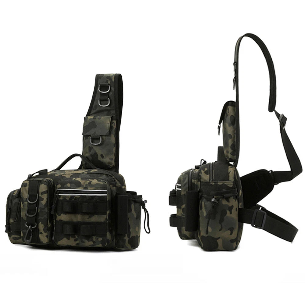 Tactical Military Chest Bag for Hunting Fishing Backpack (Camo)