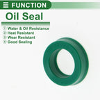 Set of 5 Oil Seal Rotary Shaft Seal 14x22x6mm High Pressure Green