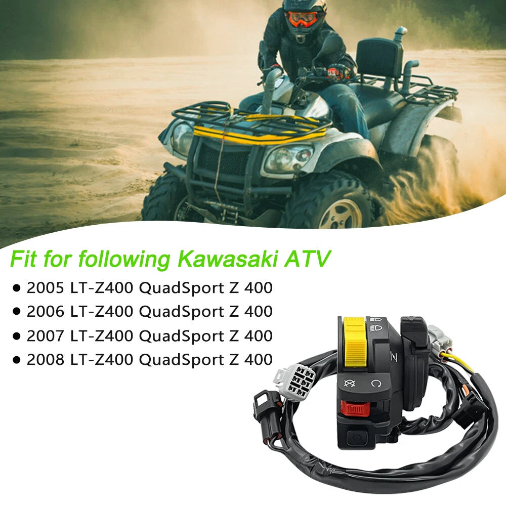 Handlebar Start Stop Switch Headlight for Suzuki QuadSport Z400 (2005–2008)
