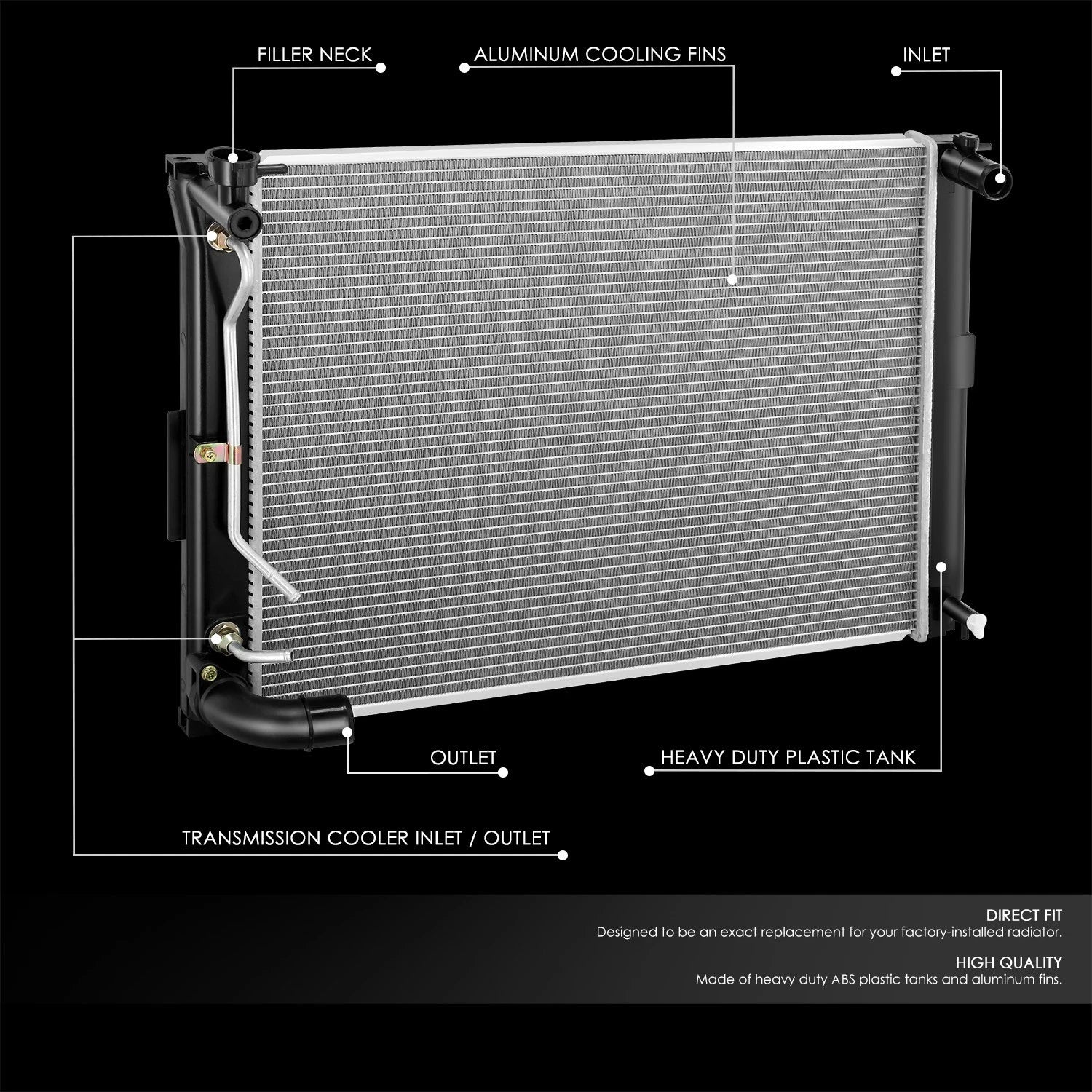 Aluminum Core Radiator for Lexus RX330 (2004–2006) DPI2688