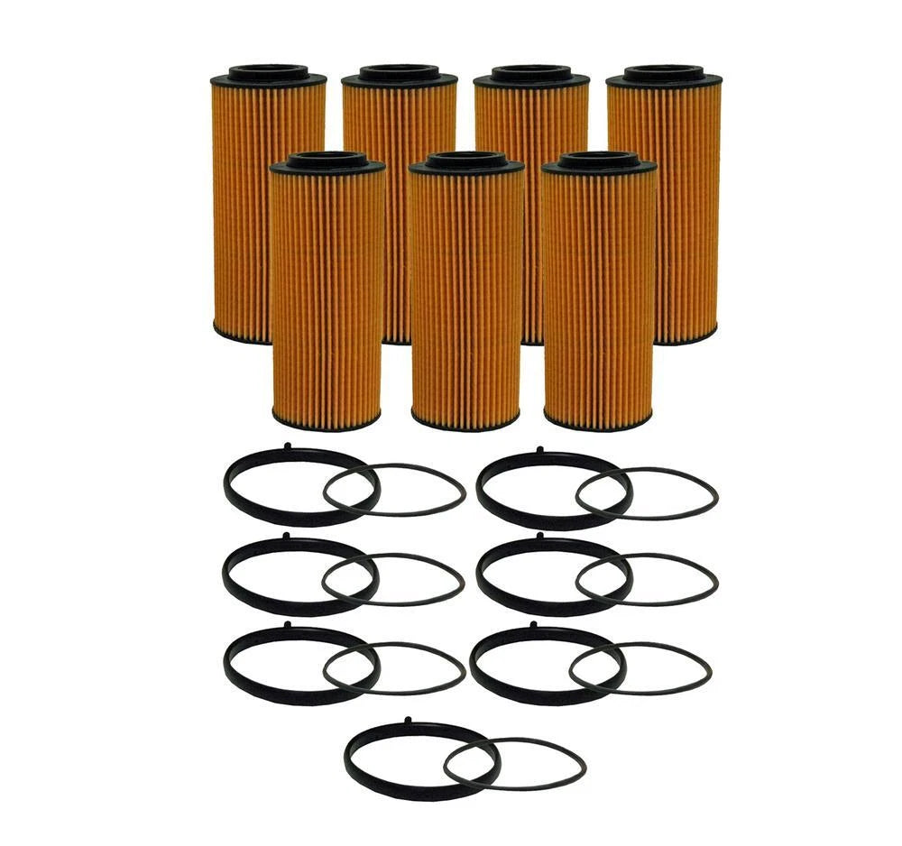 Set of 7 Wix 57204 Engine Oil Filter Kit for (Metal Free)