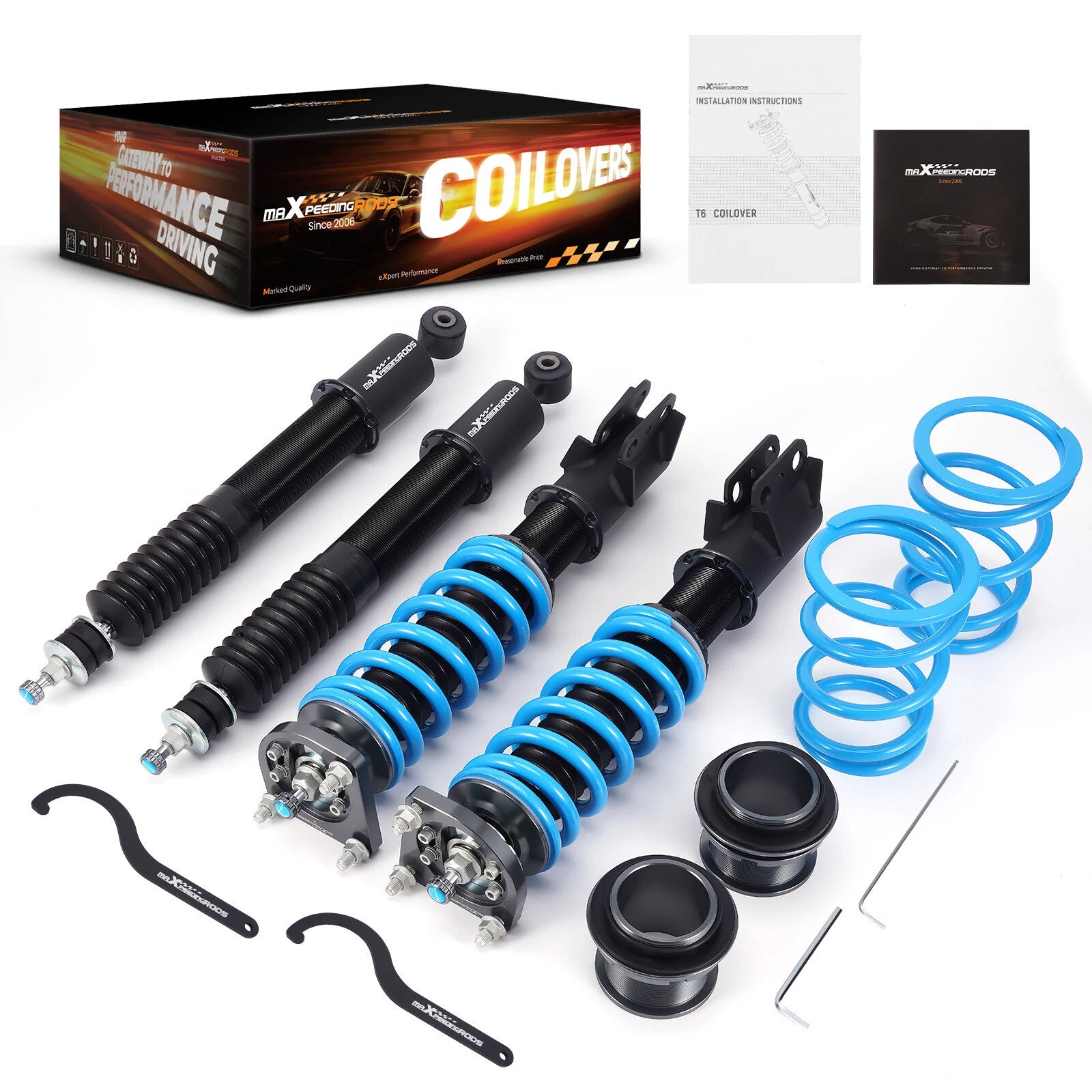 Adjustable Coilover Shocks Absorbers Kit for Ford Mustang (1994–2004)