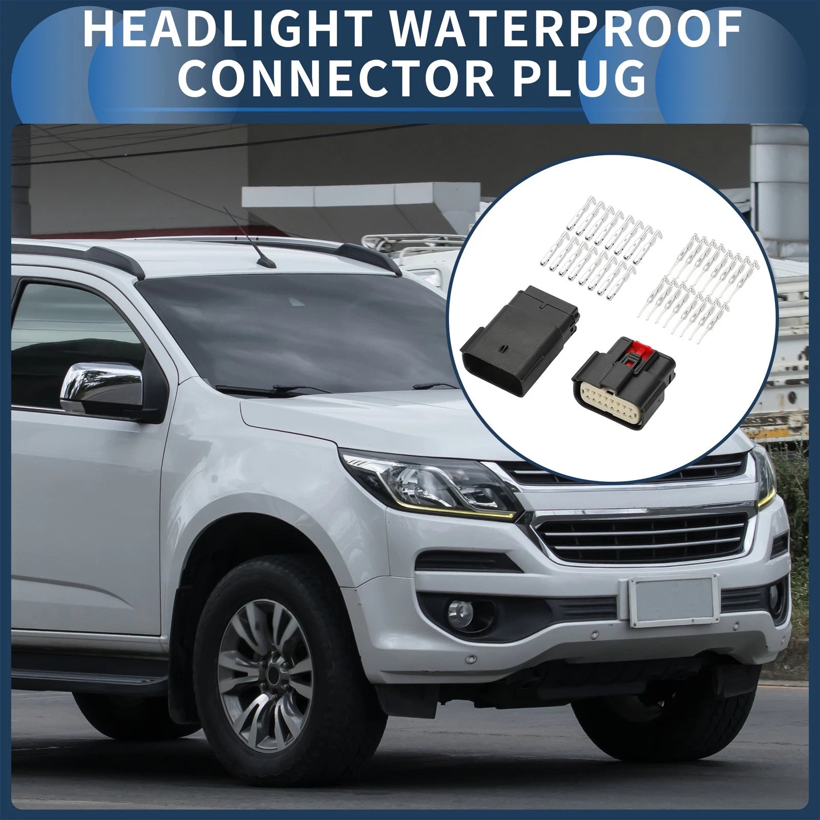16 Pin Headlight Waterproof Connector Plug for Ford Mondeo 