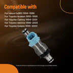 Set of 6 Fuel Injectors for Toyota Camry Avalon Sienna Solara (1994–2003)