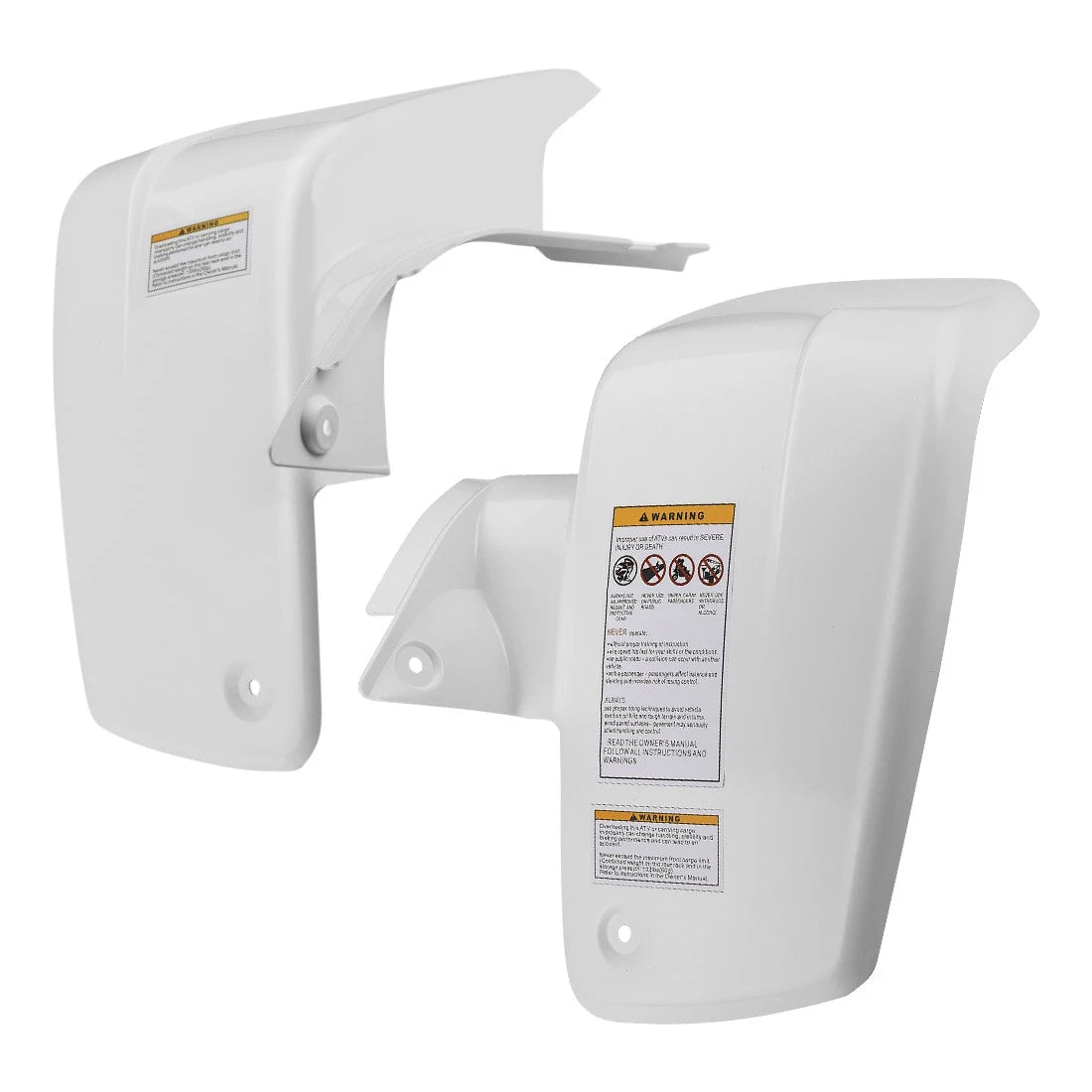 Front Fender Set for Yamaha Blaster YFS200 (1988–2006) White Plastic