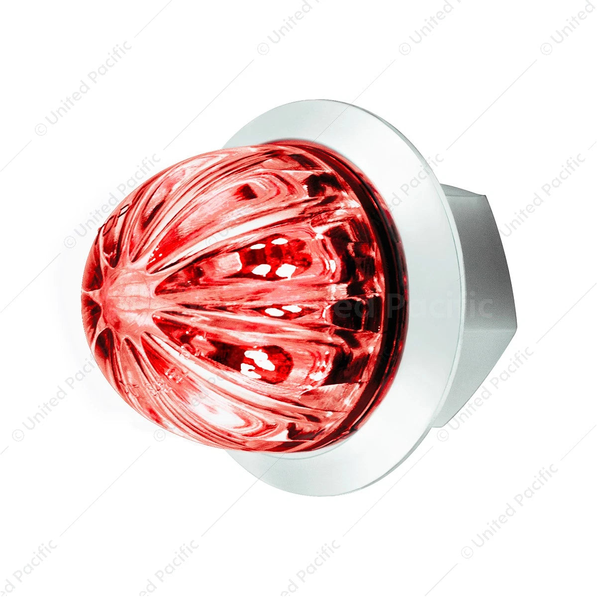 Red LED Clear Lens Dual Function Mini Watermelon Lights for Universal Cars (1 1/8")
