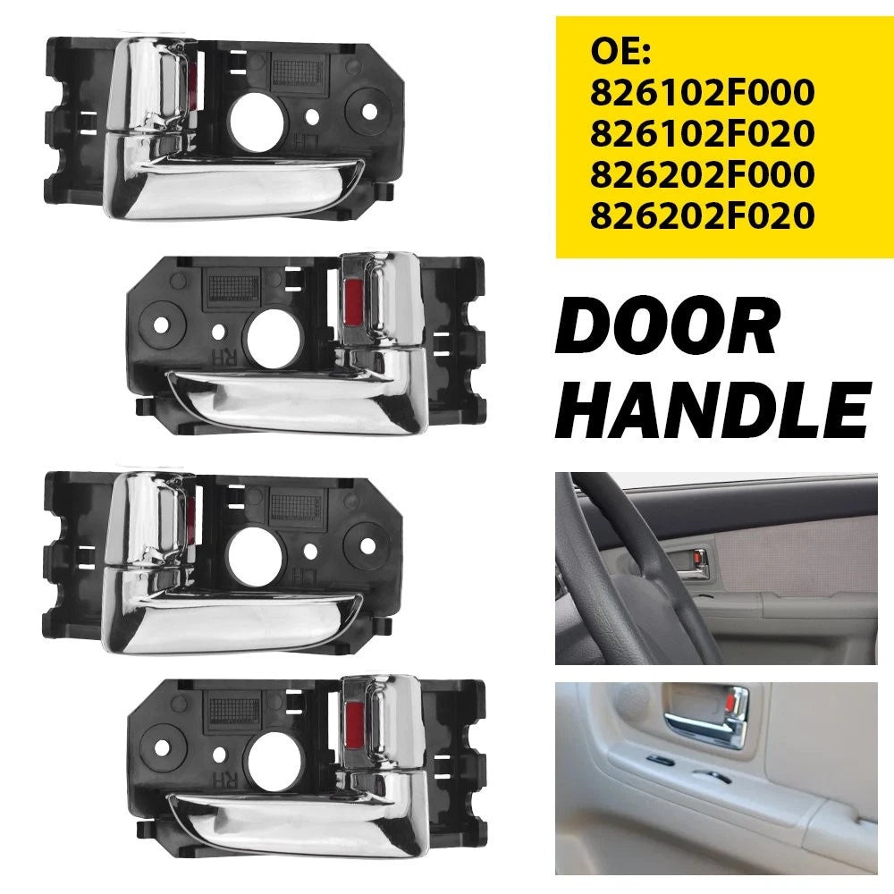 Set of 4 Inside Door Handles Gray LH RH for Kia Spectra Spectra5 (2004–2009) 826202F000