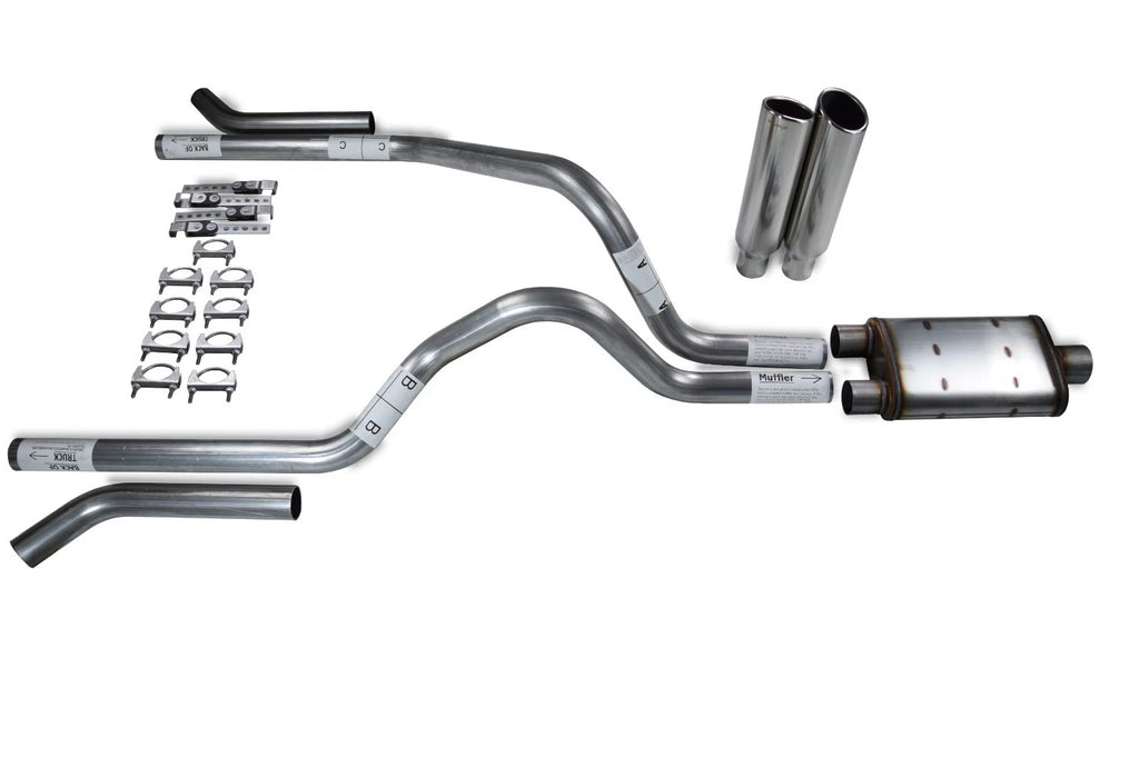 2.5" Dual Exhaust Kit for Dodge Dakota (1987–1996) Magnaflow XL Corner Clamp