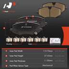 Set of 4 Front Ceramic Brake Pads for Buick Encore (2020)