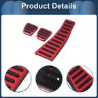 3 Pcs Manual Foot Accelerator Pedal Covers for Honda Civic (2006–2009) Red