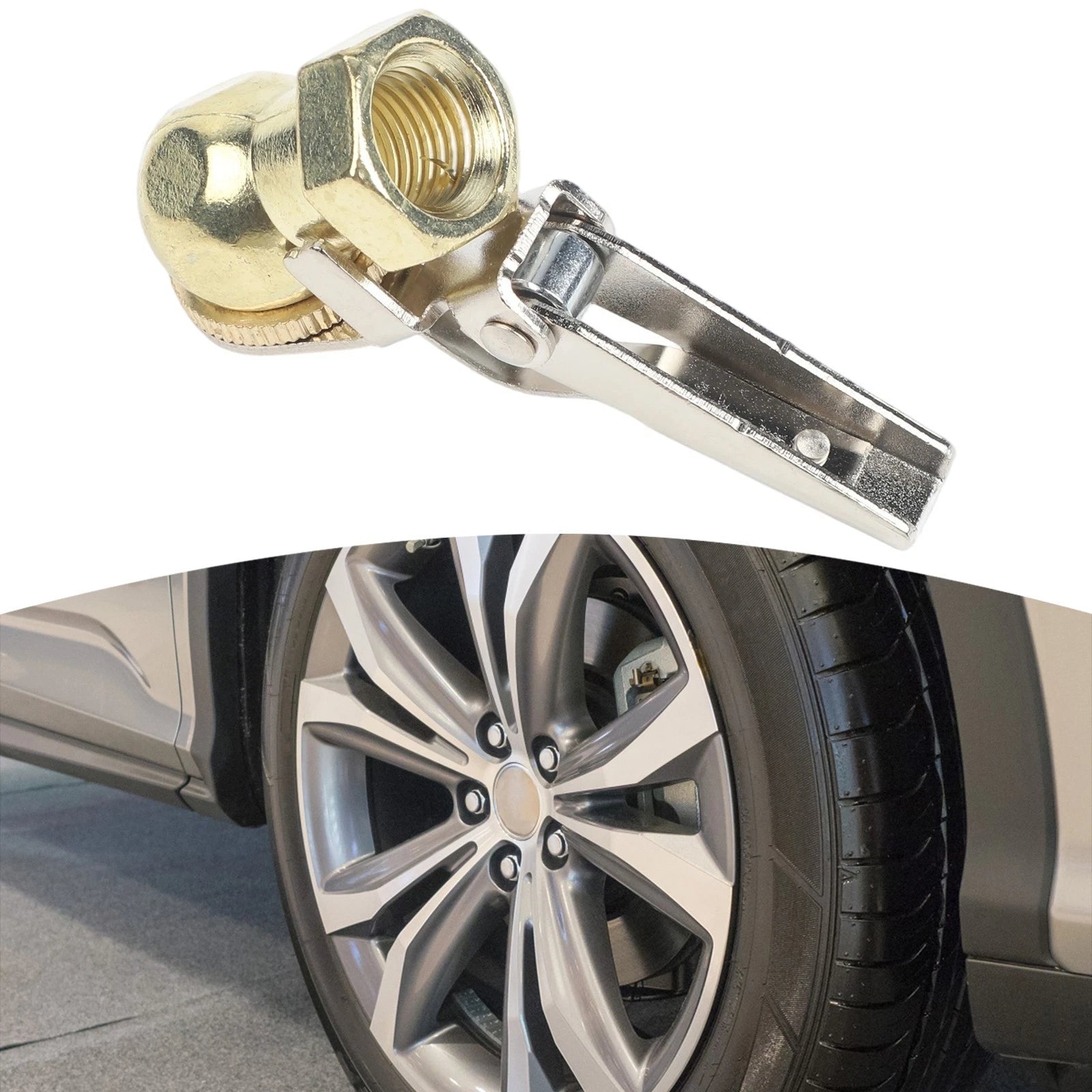 Hose Barb Tire Inflator Valve Connector for Easy Inflation (14 Inch)