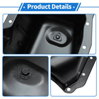 1 Pc Engine Oil Pan for Chevrolet C1500 (1991–1999) No.10110839 Steel Black