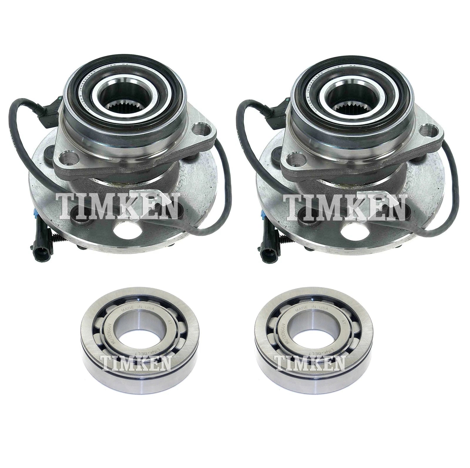 Front & Rear Wheel Bearings & Hubs Kit for Chevrolet Astro GMC Safari (1996–2005)